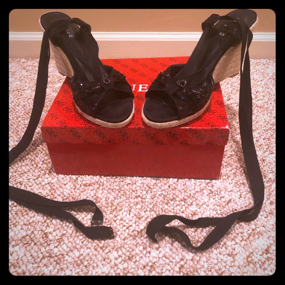 GUESS BLACK ESPADRILLES